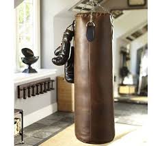 boxing bag and gloves